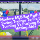 Modern MLB Bat Path Level Swing Trainer To Fix Drag: Turning Vs Pushing Barrel Hitting Aids