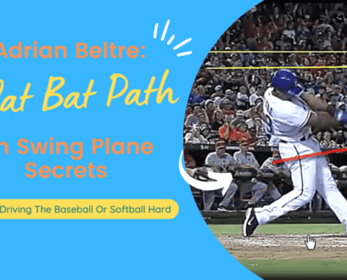 Discover the flat bat path baseball and softball (slow pitch too!) line drive hitting drill secrets to setting the spine angle to get on swing plane of the pitch.  Learn beginner tips on how to get better at batting by yourself.