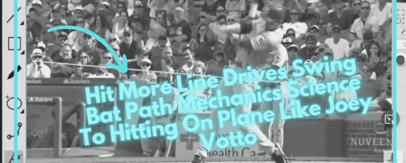 Discover how to hit more line drives using swing bat path mechanics science to hitting on the plane of the pitch like Joey Votto.