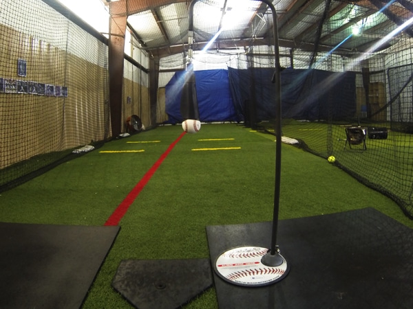Baseball Batting Cage Drills: Backspin Tee