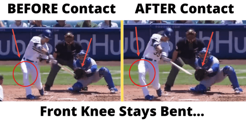 Proper Front Foot Stride, Knee, Leg Position When Batting In