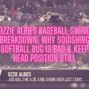 Ozzie Albies Baseball Swing Breakdown: Why Squishing Softball Bug Is Bad & Keep Head Position Still