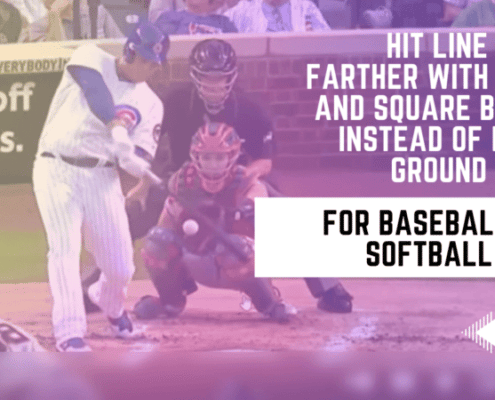 Hit Line Drives Farther With Power And Square Ball Up Instead Of Hitting Ground Balls For Baseball