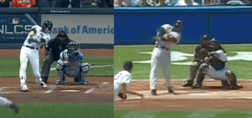 Aaron Judge Slow Motion Home Run Baseball Swing Hitting Mechanics