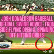 Josh Donaldson Baseball Softball Swing Advice: Front Side Flying Open & Spinning Off Hitting Drills
