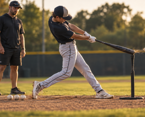 Youth baseball hitter showing how to shorten your swing — compact barrel path, no casting arc