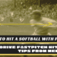 How To Hit A Softball With Power: 14 Line Drive Fastpitch Hitting Tips & Techniques Learned From Legend Mel Ott